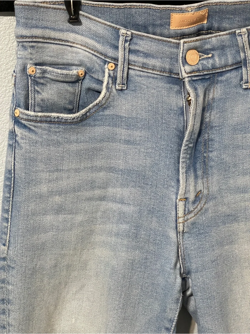 MOTHER Jeans The Insider Crop Step Fray Straight Leg Mid Rise Casual Size 29 - Picture 12 of 14